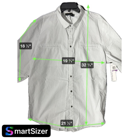 Calvin Klein Men's Shirt XXL Mirage Gray Button Down Long Sleeve NWT 100% Cotton - Picture 10 of 10